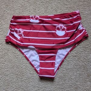 Red Striped Bikini Bottom